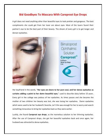 BUY CAREPROST EYE DROPS online (less than $10) in USA