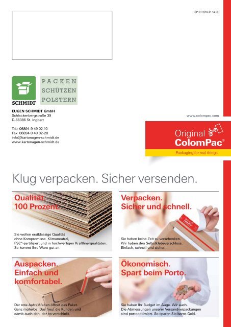 Schmidt Verpackungen Faltschachteln ColomPac_SP_Katalog_2017