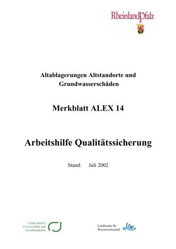Merkblatt ALEX 14 - Ministerium für Umwelt, Landwirtschaft ...