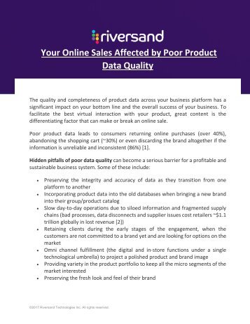 Is Your Online Sales Affected by Poor Product Data Quality