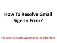 How to Resolve Gmail Sign-In Error?