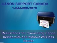 Restrictions for Connecting Canon Device with and without Wireless Router