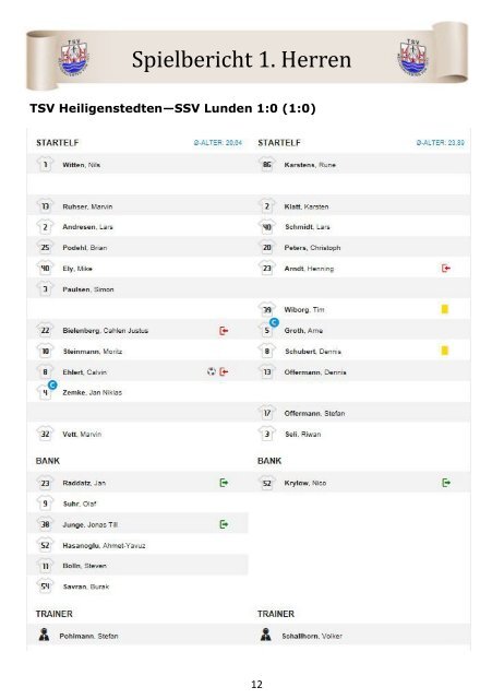 2017_10_07 Ausgabe 6 Juliankadammreport 11. Spieltag TSV Weddelbrook