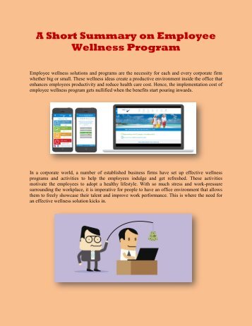 A Short Summary on Employee Wellness Program 