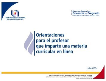 ORIENTACIONES CURSOS O LINE UAA