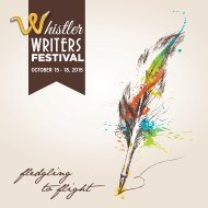 Whistler Writers Festival Program Guide 2015