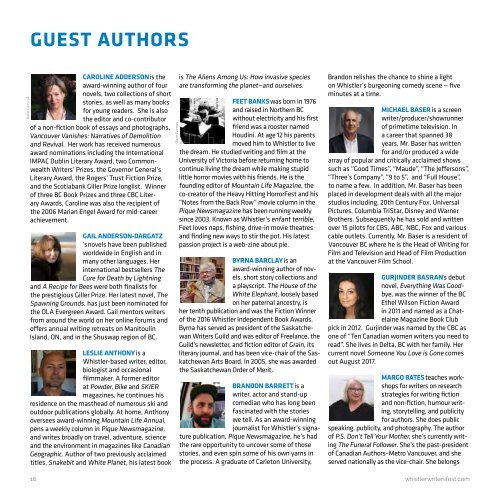 Whistler Writers Festival 2017 Program Guide 