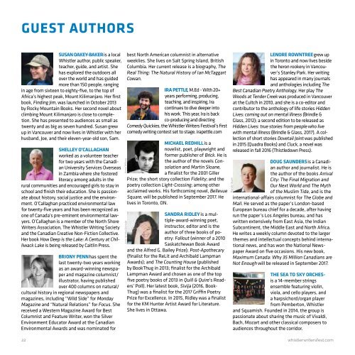 Whistler Writers Festival 2017 Program Guide 