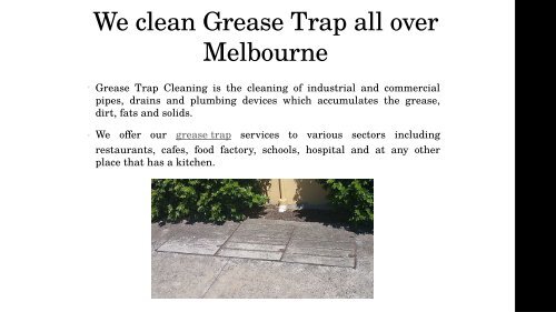 Grease Trap Melbourne - Harmor Services