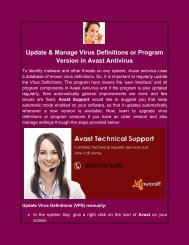 Update & Manage Virus Definitions or Program Version in Avast Antivirus