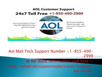 Problems in configuring AOL email? Dial our AOL mail support help number +1-855-490-2999