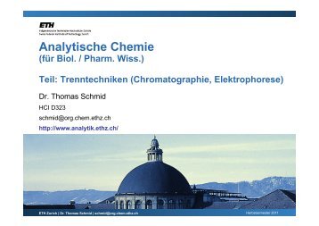 Anwendungsbeispiele HPLC - Analytische Chemie - ETH Zürich