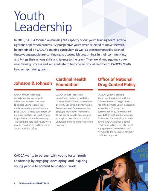 CADCA 2016 Annual Report