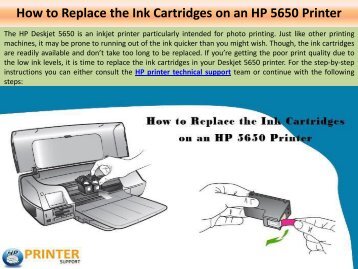 How to Replace the Ink Cartridges on an HP 5650 Printer