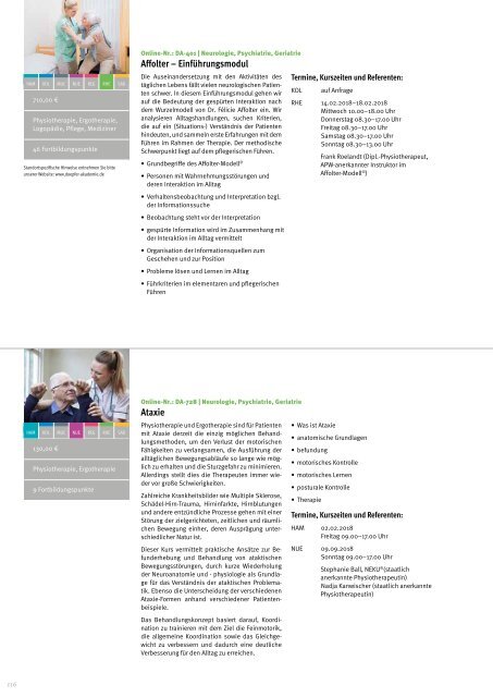 Döpfer Akademie Fortbildungskatalog 2018