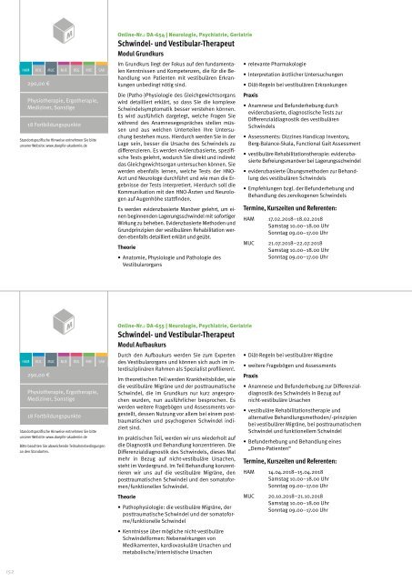 Döpfer Akademie Fortbildungskatalog 2018