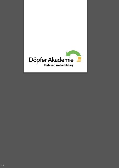 Döpfer Akademie Fortbildungskatalog 2018