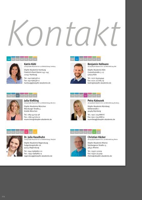 Döpfer Akademie Fortbildungskatalog 2018