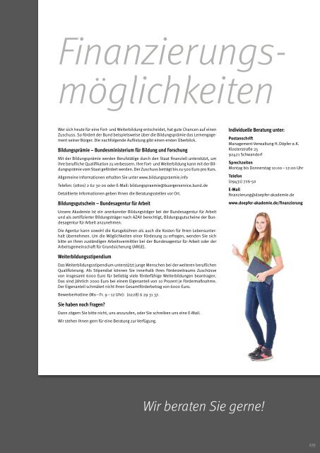 Döpfer Akademie Fortbildungskatalog 2018