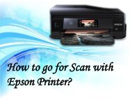 How to go for Scan with Epson Printer?