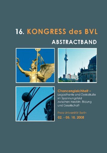 Abstractband zum 16. Kongress des Bundesverbandes Legasthenie