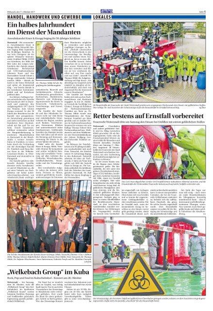 Wochen-Kurier 41/2017 - Lokalzeitung für Weiterstadt und Büttelborn