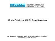 16 Info-Tafeln zur US Air Base Ramstein