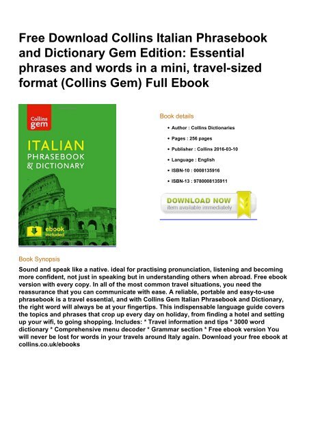 eBook Italian Conversation Free To Download