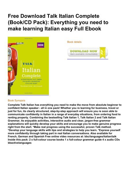 eBook Italian Basic Conversation Free To Download