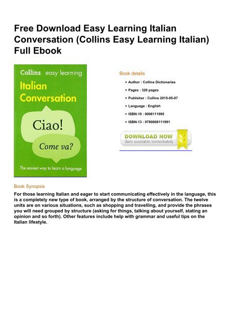 eBook Italian Basic Conversation Free To Download