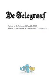 Activ8You, Costamundo & La Herradura in the Dutch daily newspaper 