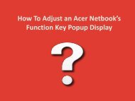 How to Adjust an Acer Netbook’s Function Key Popup Display?