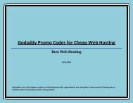Godaddy Promo Codes for Cheap Web Hosting