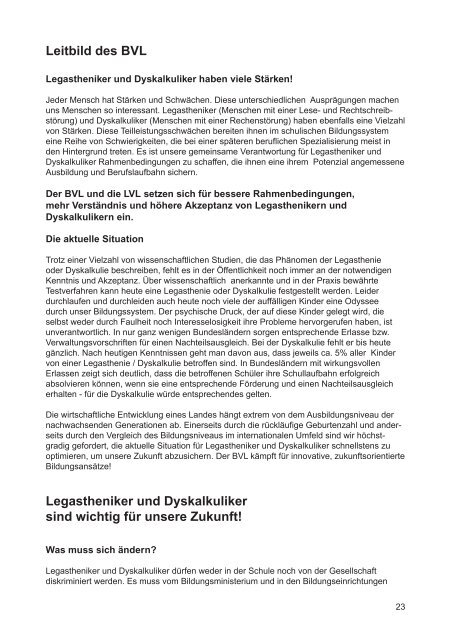 Beitrittserklärung - Bundesverband Legasthenie und Dyskalkulie eV