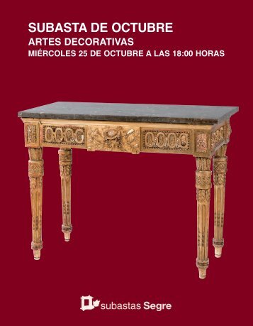 Subasta Artes decorativas Octubre 2017