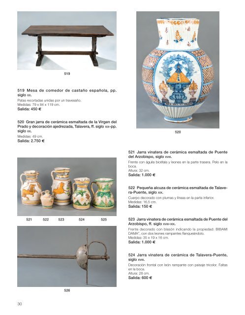 Subasta Artes decorativas Octubre 2017