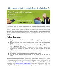 Get Norton antivirus installed now for Window 7