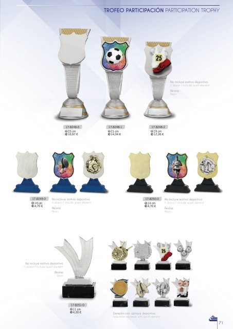 Catálogo de trofeos