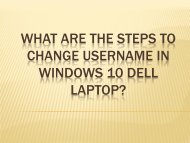 What are the steps to change username in Windows 10 Dell Laptop