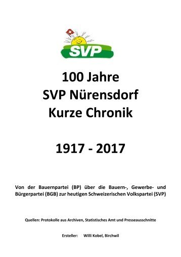 100 Jahre SVP Nürensdorf