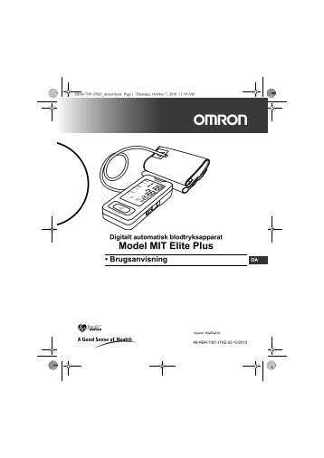 Omron Mit Elite Brugsanvisning Dansk