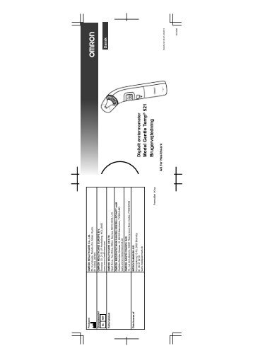 Omron 521 Digitalt Øretermometer Brugsanvisning 