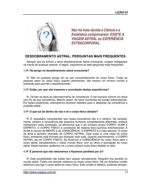 Projeciologia Lição 1