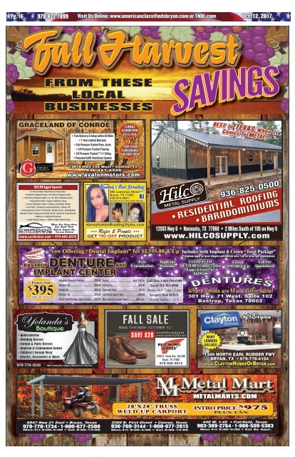 American Classifieds Oct. 12th Edition Bryan/College Station