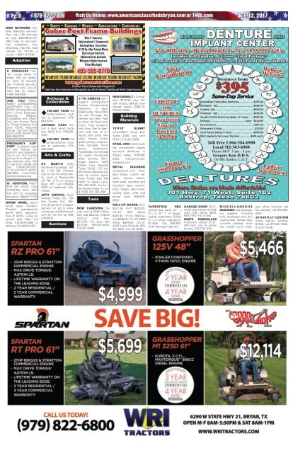 American Classifieds Oct. 12th Edition Bryan/College Station