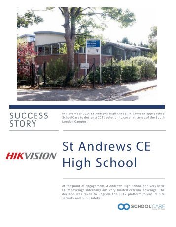 Success Story Brochure - St Andrew&#039;s High School