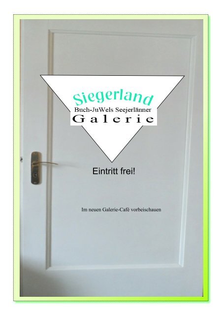 Galerie Siegerland: Jetzt 32 Seiten online
