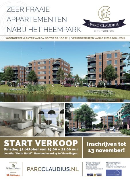 Start Verkoop van Parc Claudius in Vlaardingen!