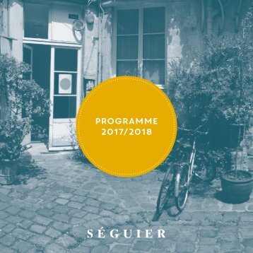 Programme sorties Editions Séguier hiver 2017 - printemps 2018