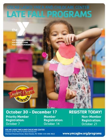 Oscar Lasko YMCA and Childcare Center Fall Program Guide